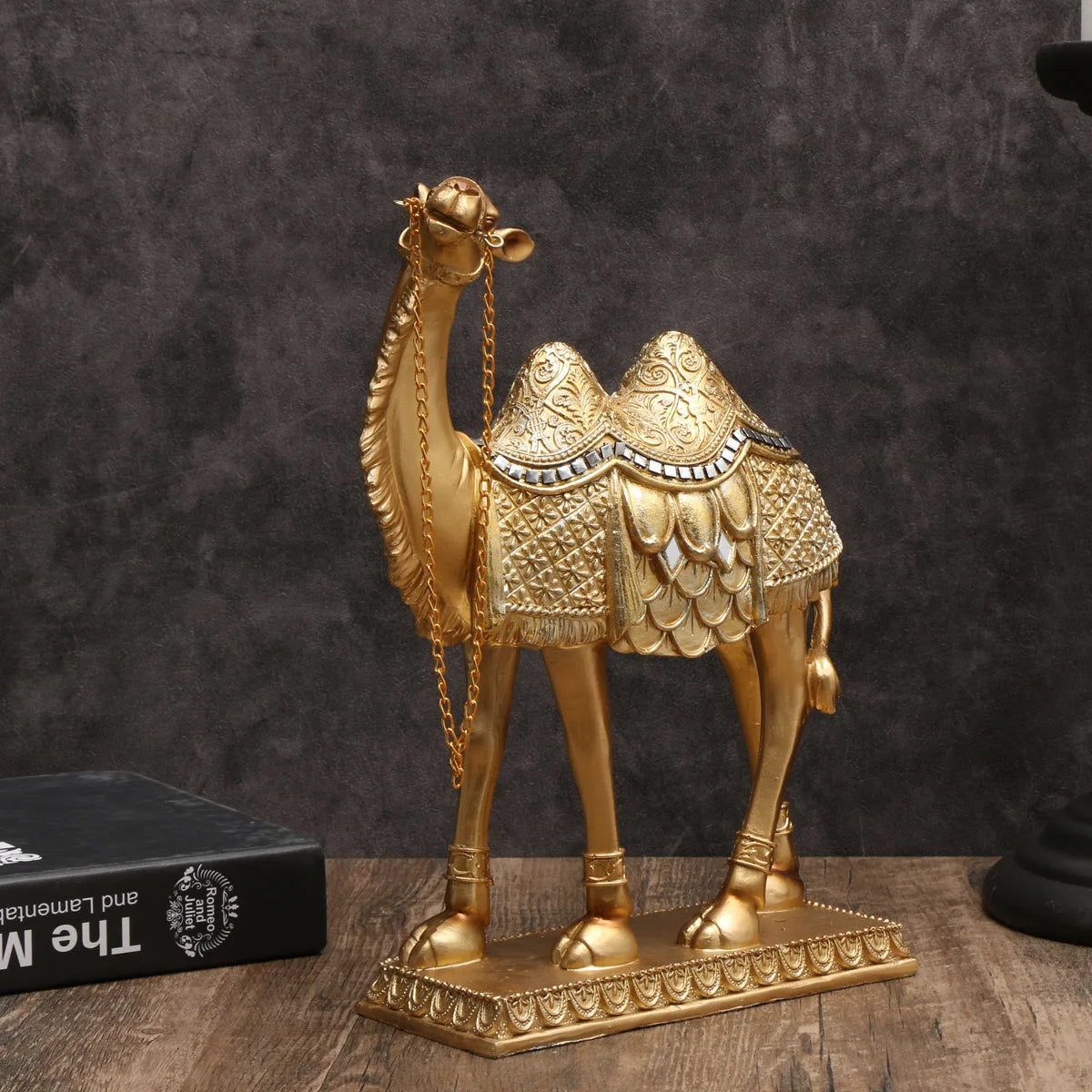 Classic Decorative Camel Statue – Elegant Indoor Home Décor Accent
