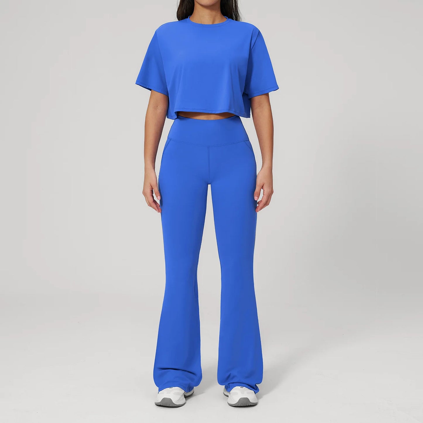 Women's 2-Piece Seamless Yoga Set – Leggings & Crop Top