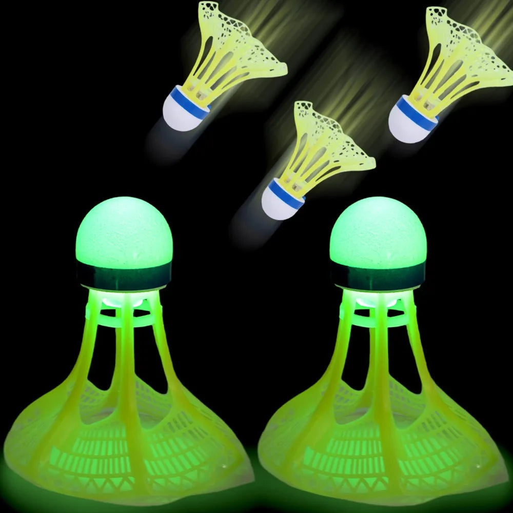 12 or 1 PCS LED Light-Up Badminton Shuttlecocks – Colorful Luminous Foam Badminton Balls for Kids and Sports