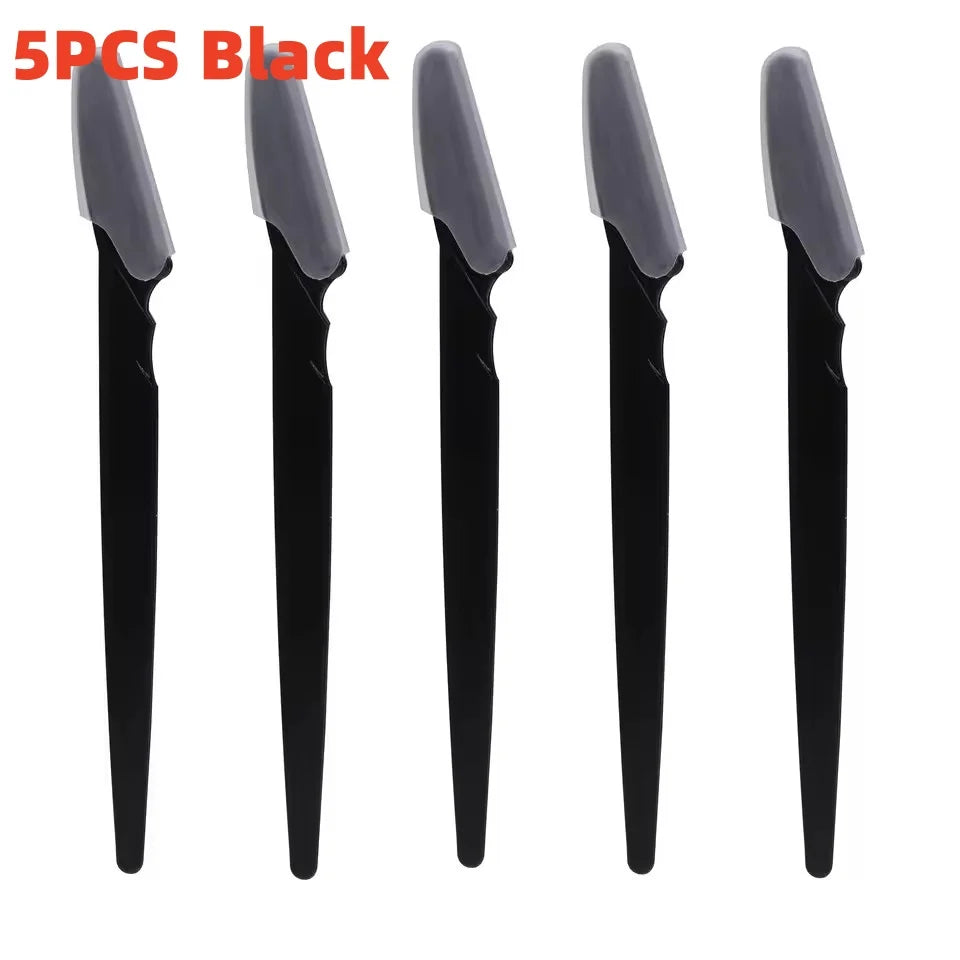 Eyebrow Trimmer & Face Razor for Women – Portable Hair Removal Blade, 5 to 40 Pcs