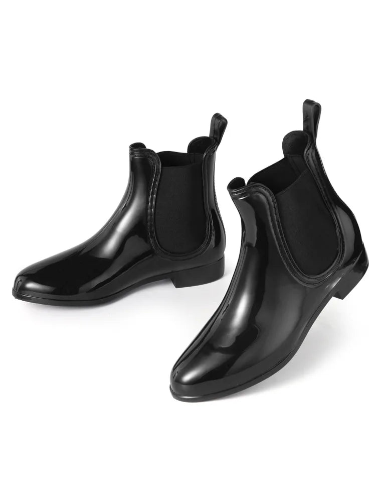 Women’s Chelsea Rain Boots – Waterproof, Anti-Slip, Comfortable Garden Shoes with Fashion Rubber Sole (2025 Style)