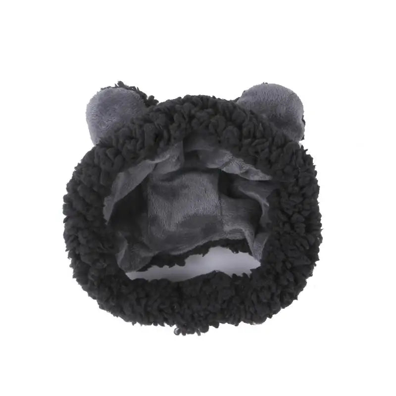 Adorable Bear & Bunny Plush Hat for Cats and Small Dogs – Warm Winter Headwear, Cute Pet Costume Accessory for Christmas and Holidays