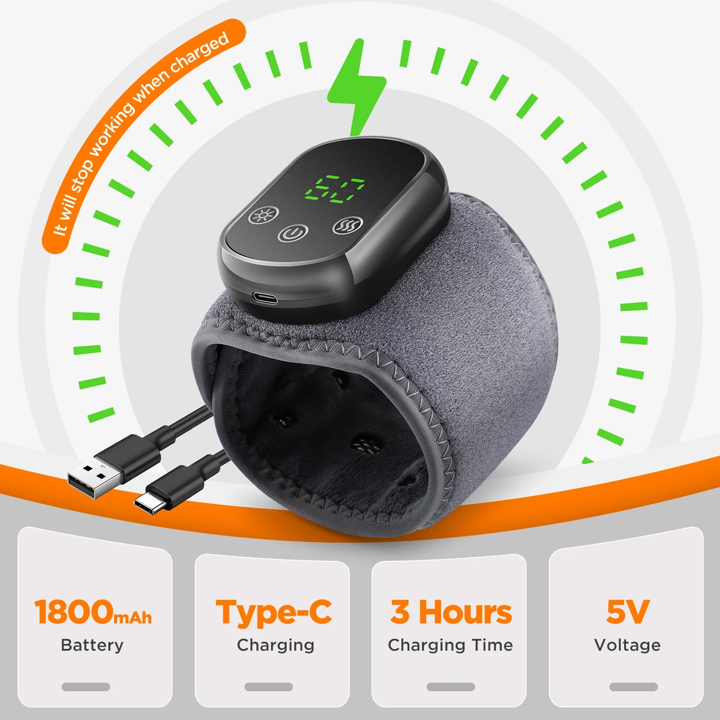 Smart Heated Foot & Ankle Massager – Adjustable Compression & Multi-Speed Vibration for Relaxation and Recovery