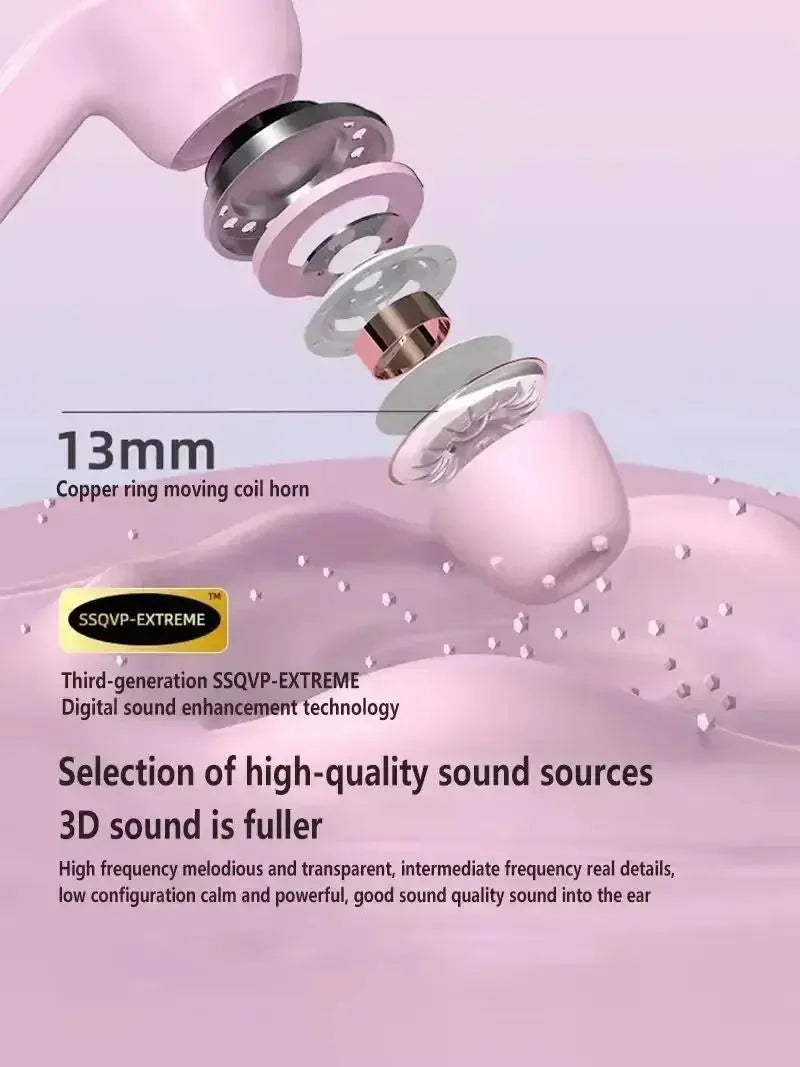 T2 TWS Gaming Earbuds Bluetooth 5.3 – HD HiFi Stereo, Noise Reduction, Wireless Earphones with Protective Case & Lanyard