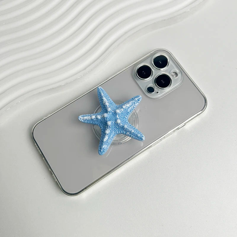 Resin Starfish Phone Grip Stand with MagSafe Magnetic or Adhesive Base