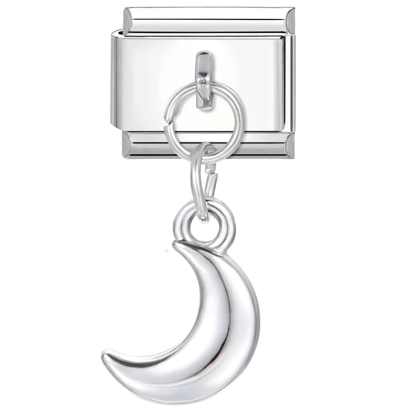 Italian Charm Links – Heart, Flower, Cat & Cherry Designs – Fits 9mm Stainless Steel Bracelets – DIY Jewelry Making Gift for Women