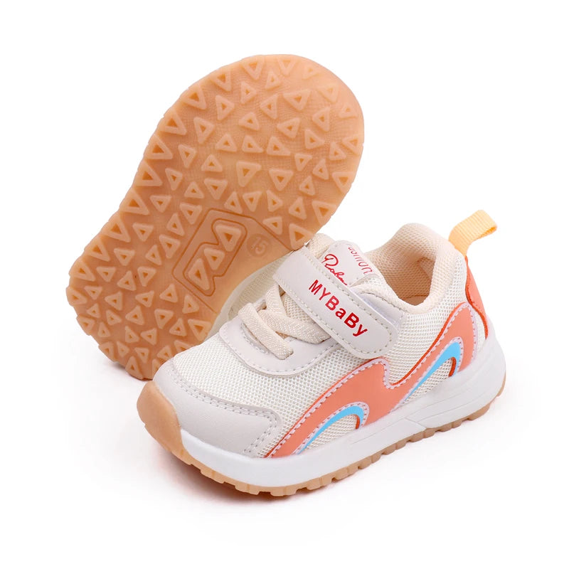 Breathable Soft-Step Toddler Sneakers – Lightweight Anti-Slip Shoes for Boys & Girls (1–3 Years, Spring/Autumn Wear)