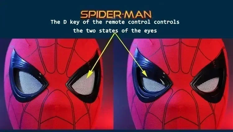 Marvel Miles Morales Spider-Man Moving Eyes Electronic Mask – 1:1 Cosplay Headgear with Remote Control