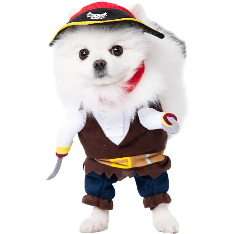 Halloween Stuffed-Body Pet Costume with Wig Hat