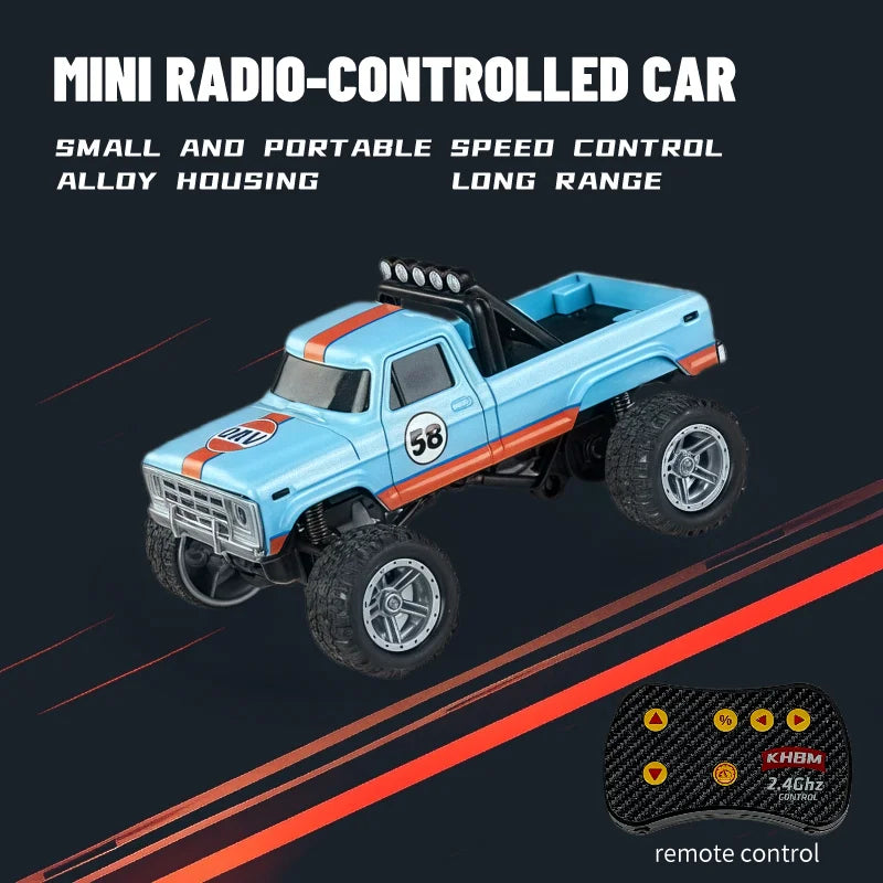 1/64 Scale Mini Alloy Remote Control Car – Portable RC Toy with Up to 60 Minutes Runtime – Fun Electronic Gift for Children