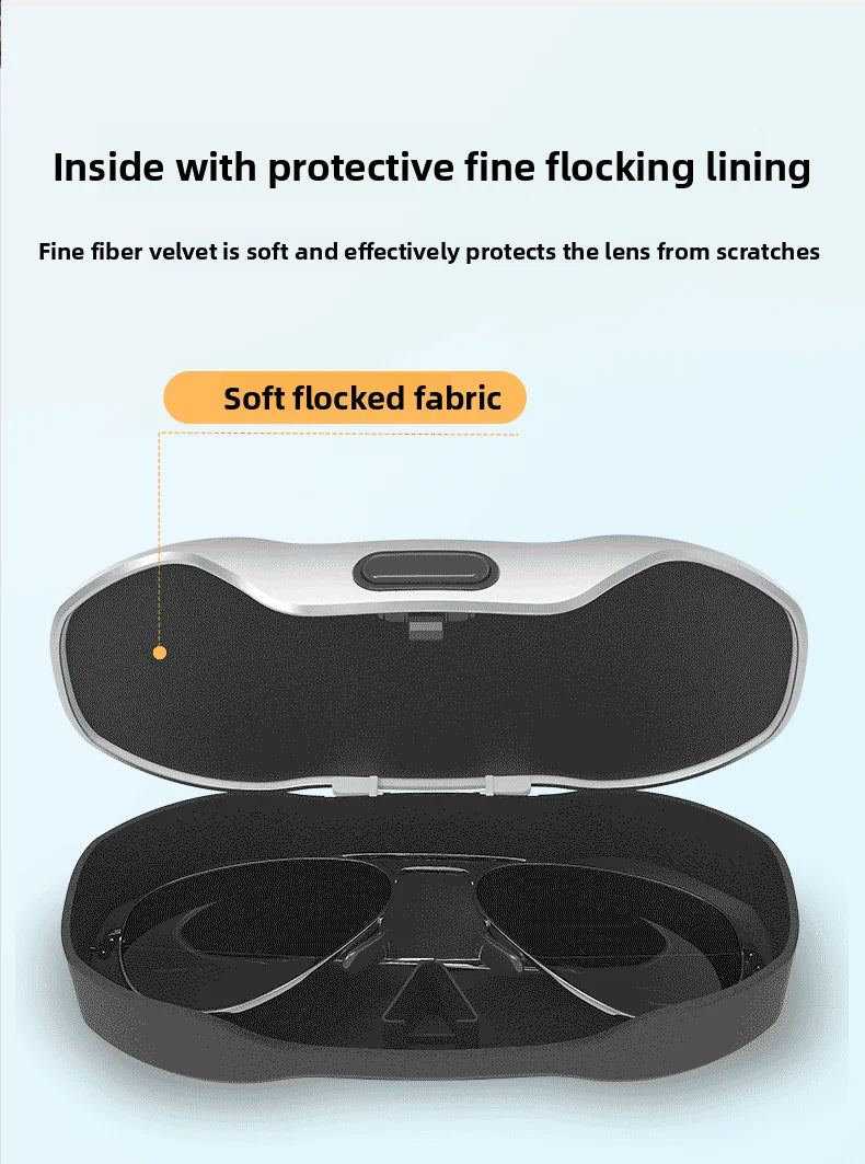 Portable Car Sunglasses Holder – Eyeglass Case & Sun Visor Clip for Driving