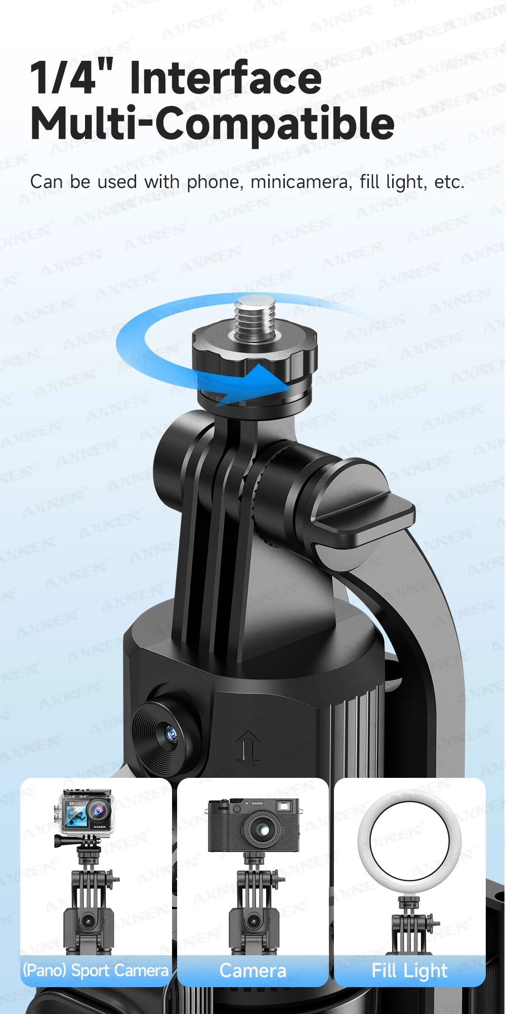 AI Face-Tracking Selfie Stick Tripod with Bluetooth Remote