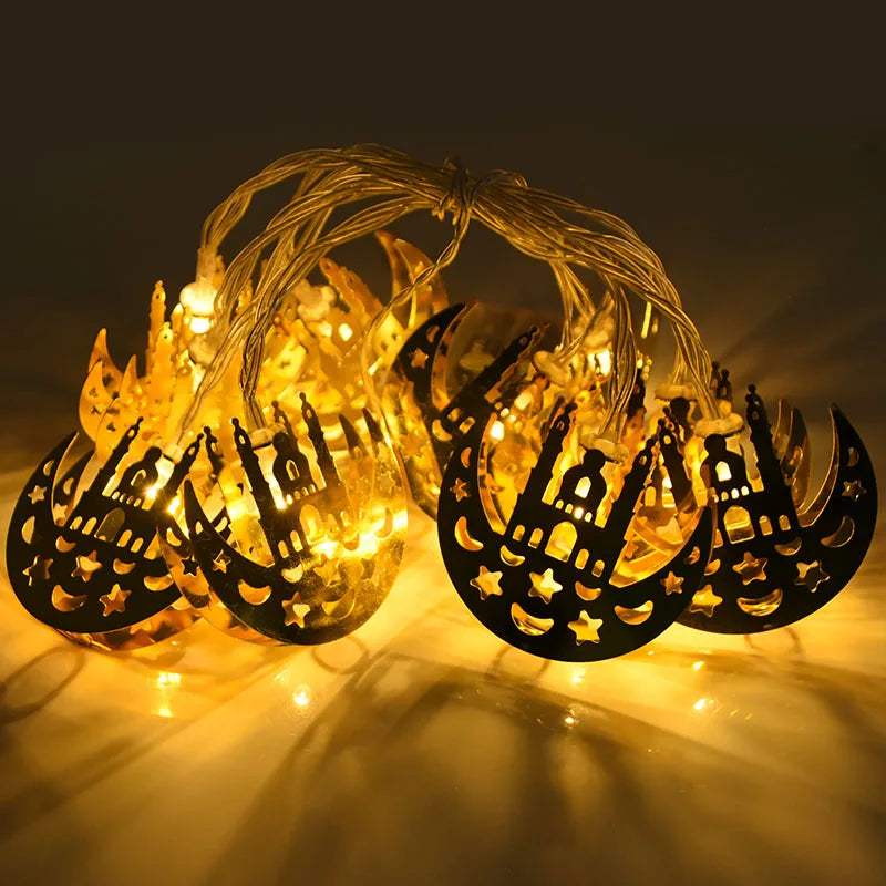 Ramadan & Eid LED Lantern String Lights – Decorative Hanging Lights for Home, Party & Festival Decor