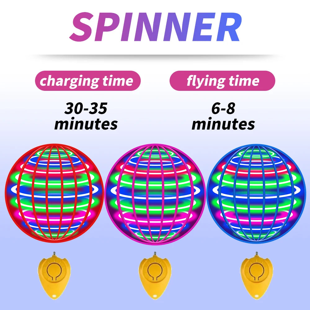 Flying LED Hover Ball – Hand-Controlled Spinning UFO Toy