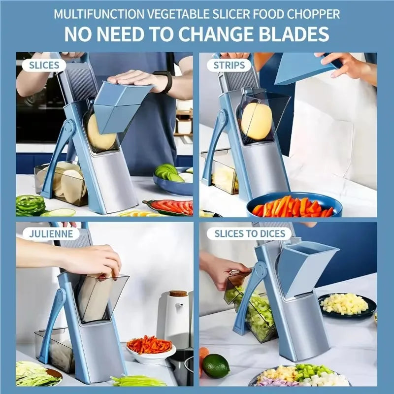 Adjustable Vegetable Slicer with Julienne and Dicing Modes