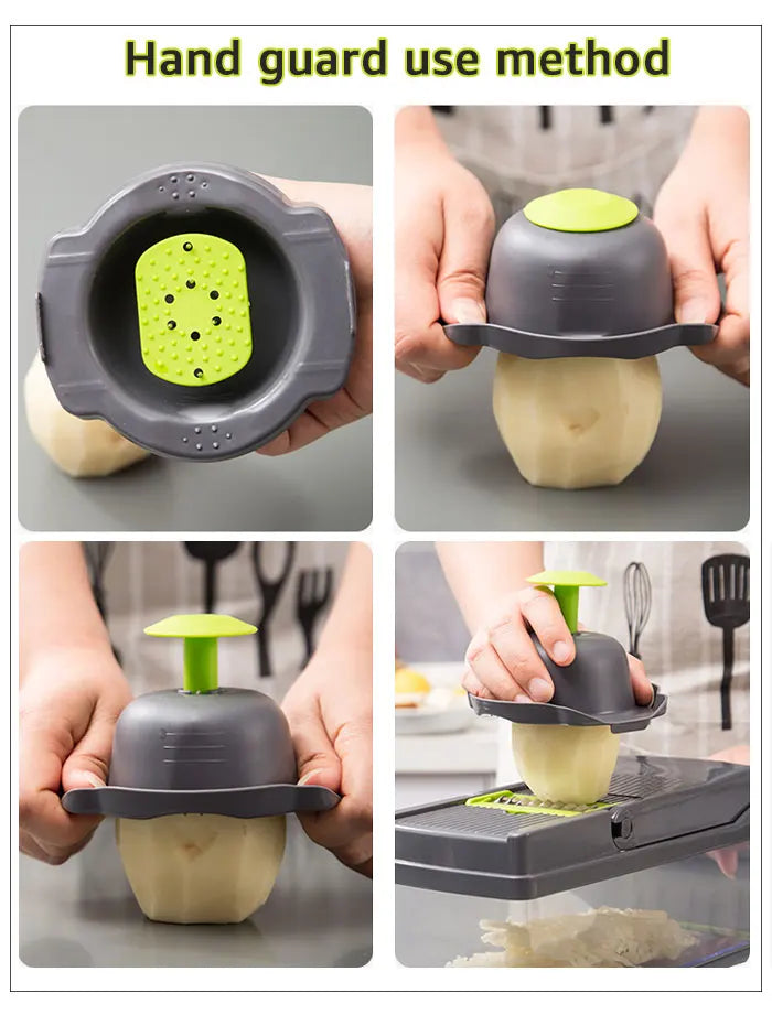 Vegetable Slicer and Grater with Collection Container