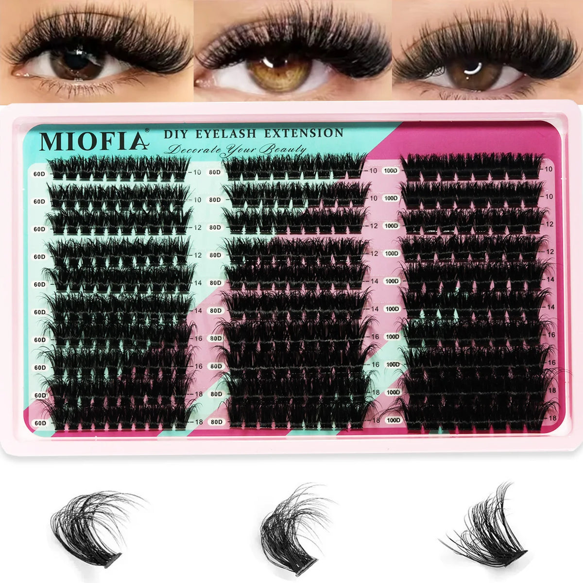 Mixed-Length Cluster False Eyelashes