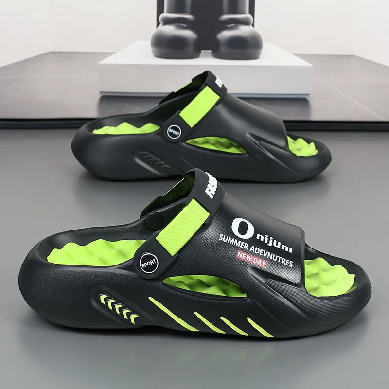 Men's EVA Platform Slides — Soft-Sole Sandals for Indoor & Outdoor Wear