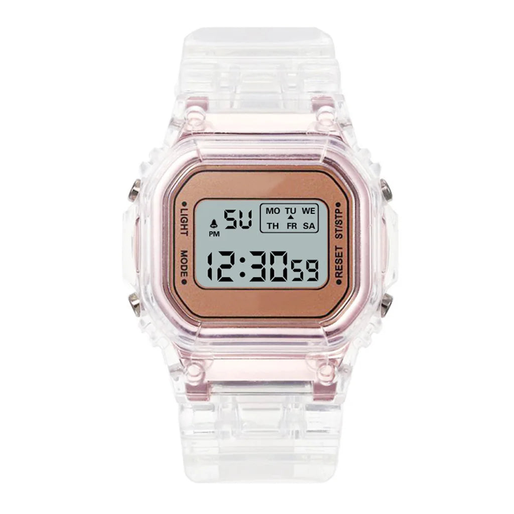 Vintage LED Digital Watch with Steel Strap – Unisex Electronic Sports Wristwatch, Valentine’s Day Gift