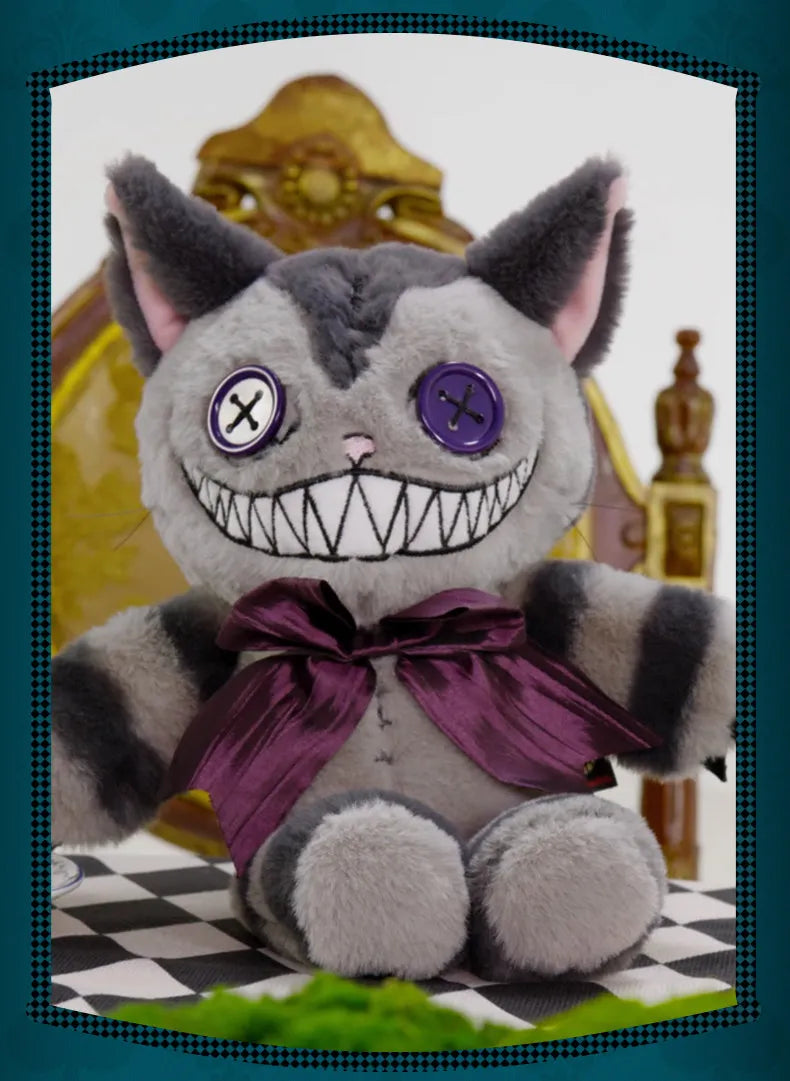 Official Cheshire Cat Plush Doll Funny Kawaii Cartoon Cat Pendant Collectible Stuffed Animal Birthday Gift