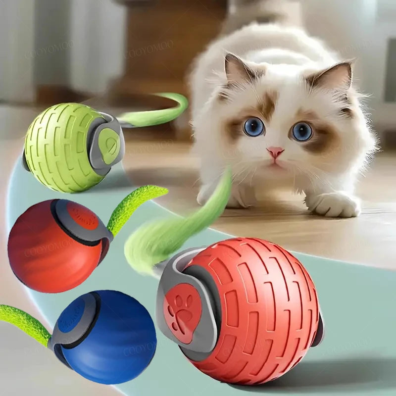 Smart Interactive Pet Toy Ball for Cats & Dogs, USB Rechargeable Automatic Rolling & Bouncing Ball