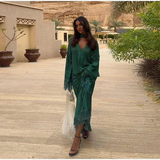 Women's Tassel Maxi Dress