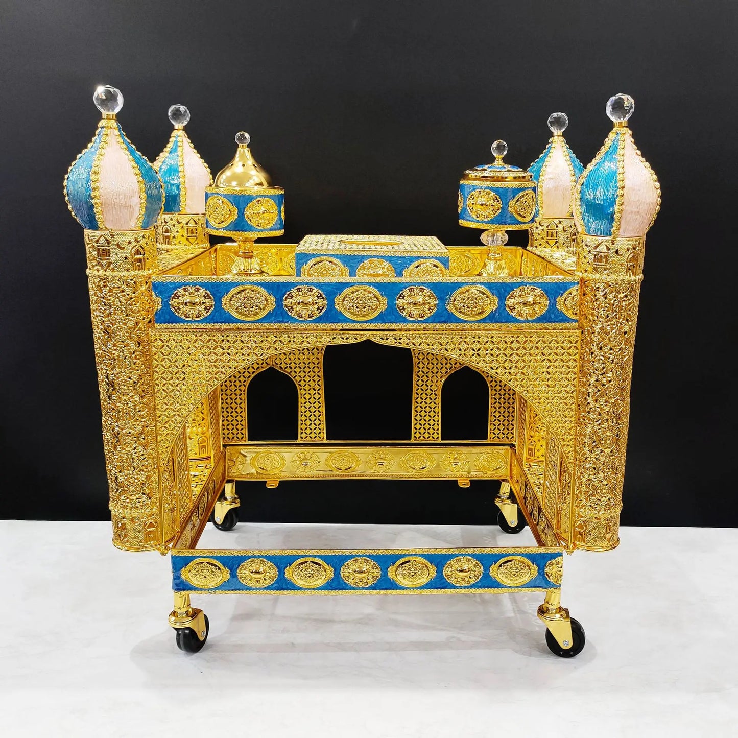 Middle Eastern Arabian Popular Eritrea Ethiopia Habesha Luxury Incense Burner – Aromatherapy Coffee Table Metal Ornament Set for High-End Home Décor