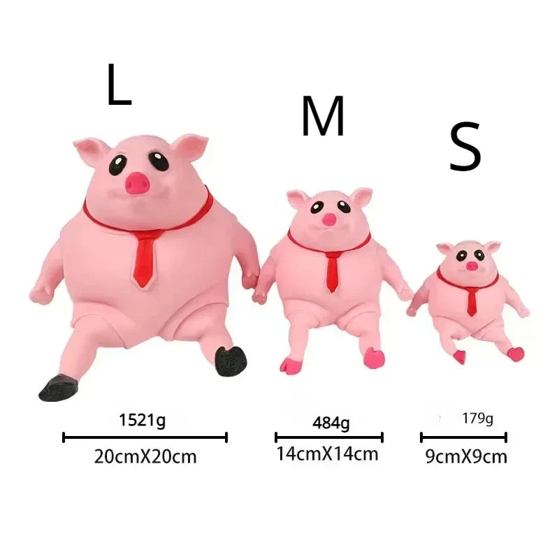 Cute Pink Pig Stress Relief Squeeze Toy – Soft Animal Squishy for Pets & Kids | Fun Anti-Stress Sensory Toy