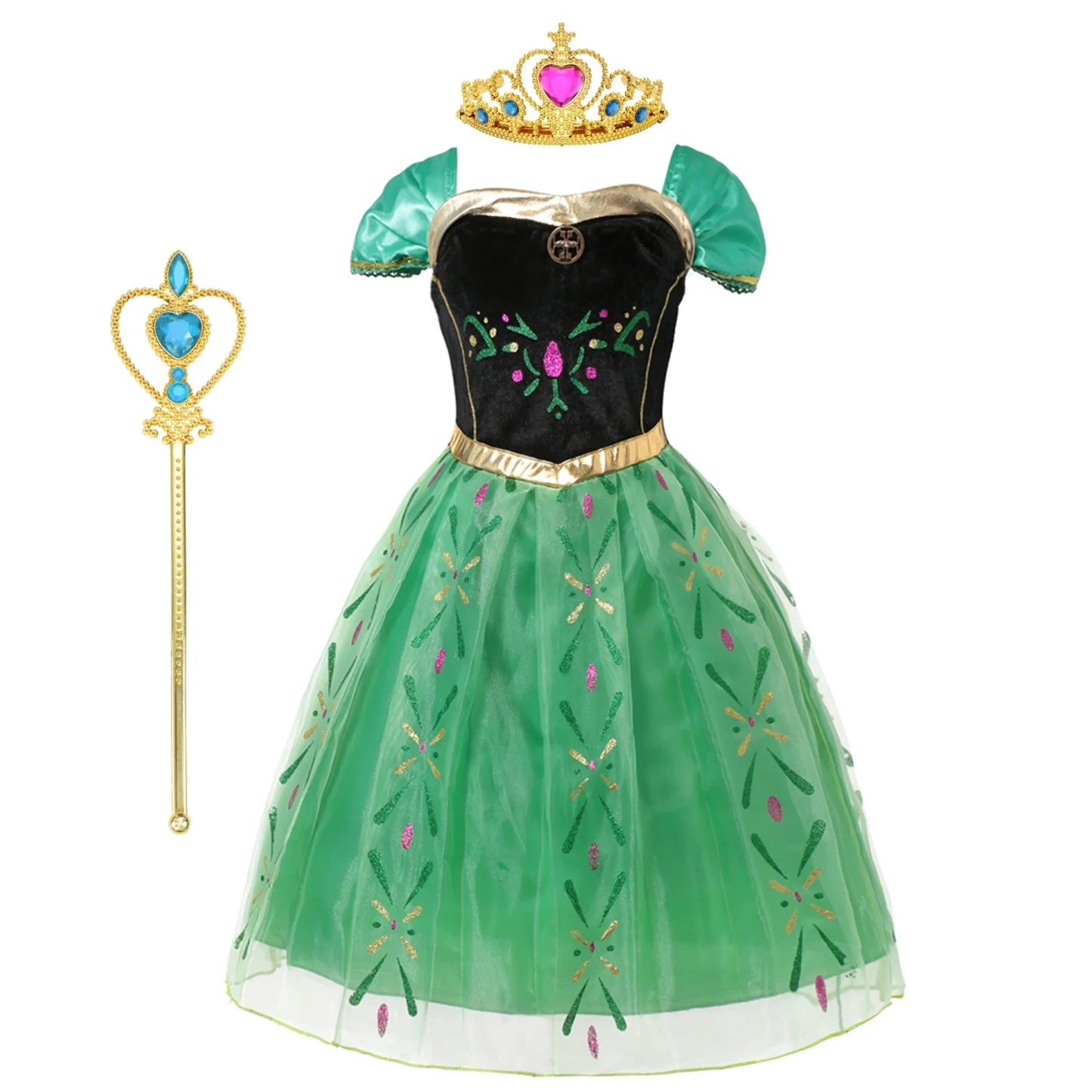 Kids Princess Costume Dress – Full Print Cosplay Outfit for Birthday, Carnival & Party