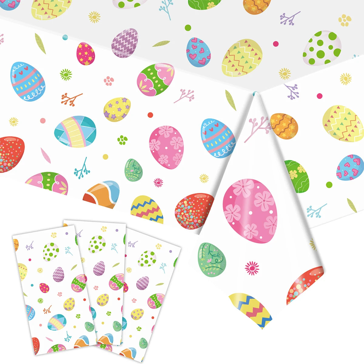 Easter Bunny Tablecloth Happy Easter Decoration For Home 2025 Easter Rabbit Eggs Easter Spring Themed Party Supplies Decoration