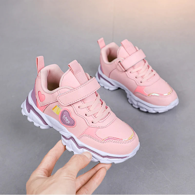 2025 popular fashion casual sports shoes for girls, flat bottomed lightweight sports shoes