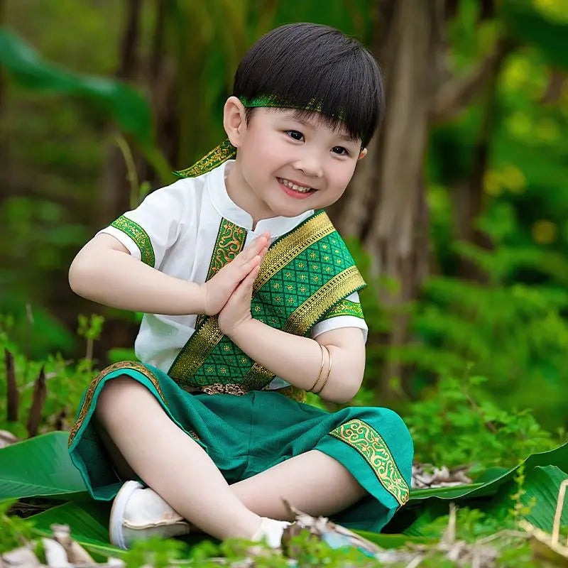 Boys’ Dai Ethnic Clothing Set – Traditional Children’s Costume for Festivals, Cultural Wear & Celebrations