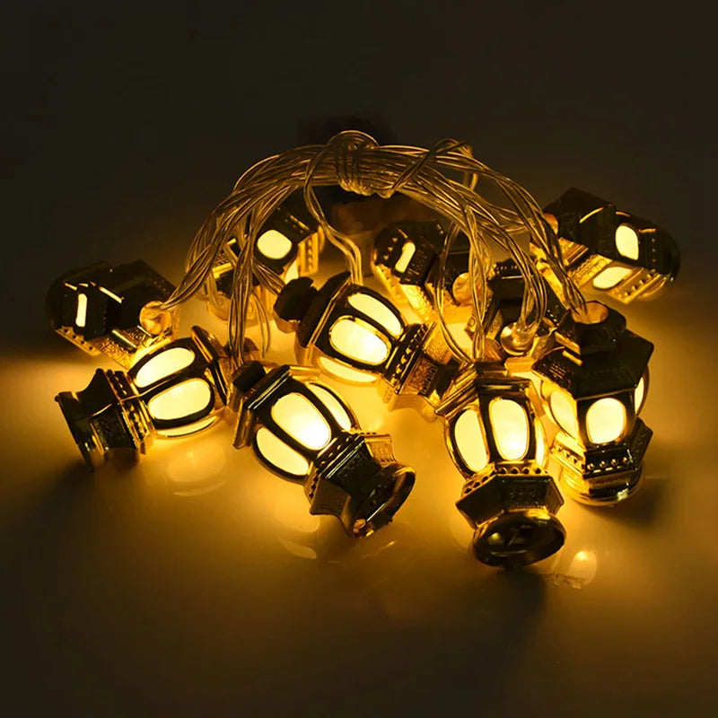 Ramadan & Eid LED Lantern String Lights – Decorative Hanging Lights for Home, Party & Festival Decor