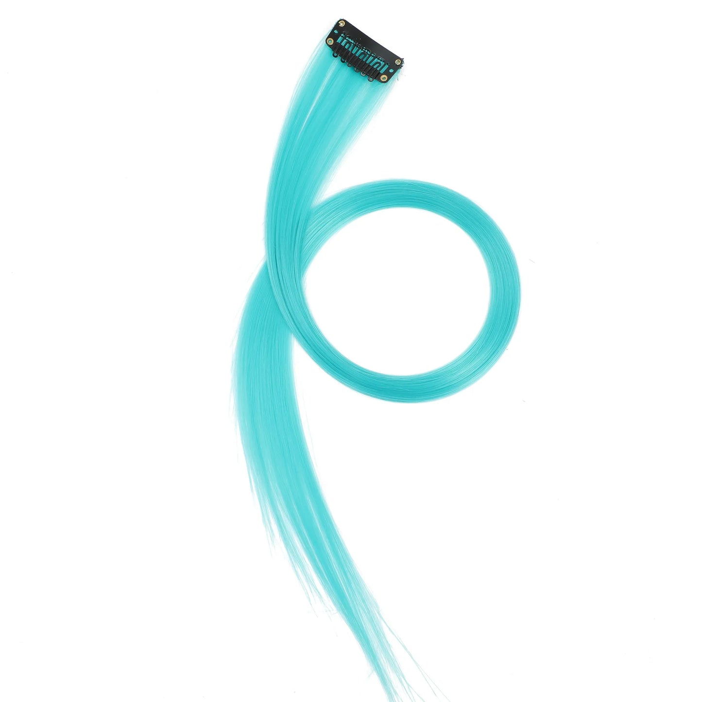 22-Inch Straight Clip-In Synthetic Hair Extensions – Colorful Highlight Hairpiece