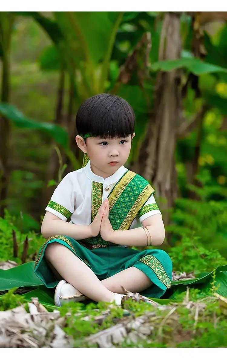 Boys’ Dai Ethnic Clothing Set – Traditional Children’s Costume for Festivals, Cultural Wear & Celebrations