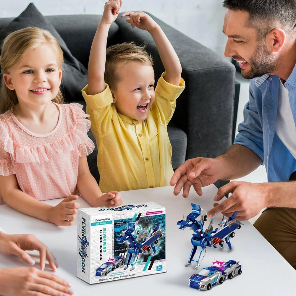 Unicorn 2-in-1 Magnetic Shape-Shifting Car DIY Toy