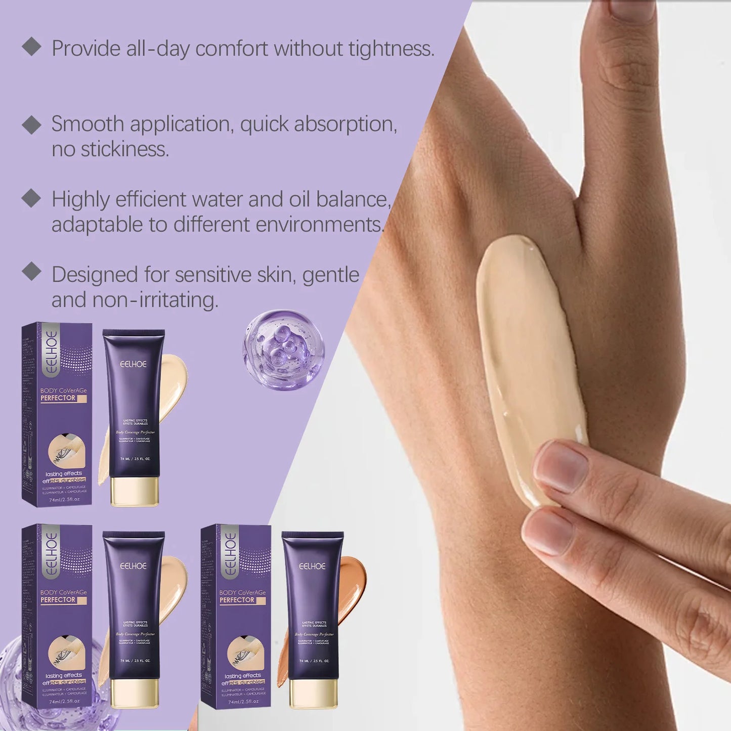 Body Concealer – Full Coverage, Long-Lasting & Waterproof – Flawless Natural Finish for Scars, Blemishes & Imperfections