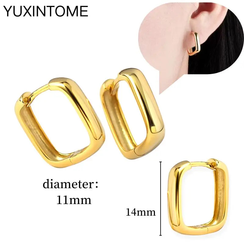 925 Sterling Silver Multi-Turn Hoop Earrings with White Zircon, Fashion Punk Jewelry for Women