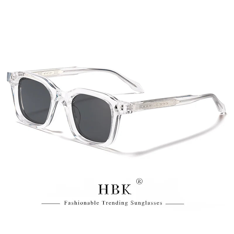 Square UV400 Sunglasses with Vintage Temple Tips — Unisex Fashion Eyewear
