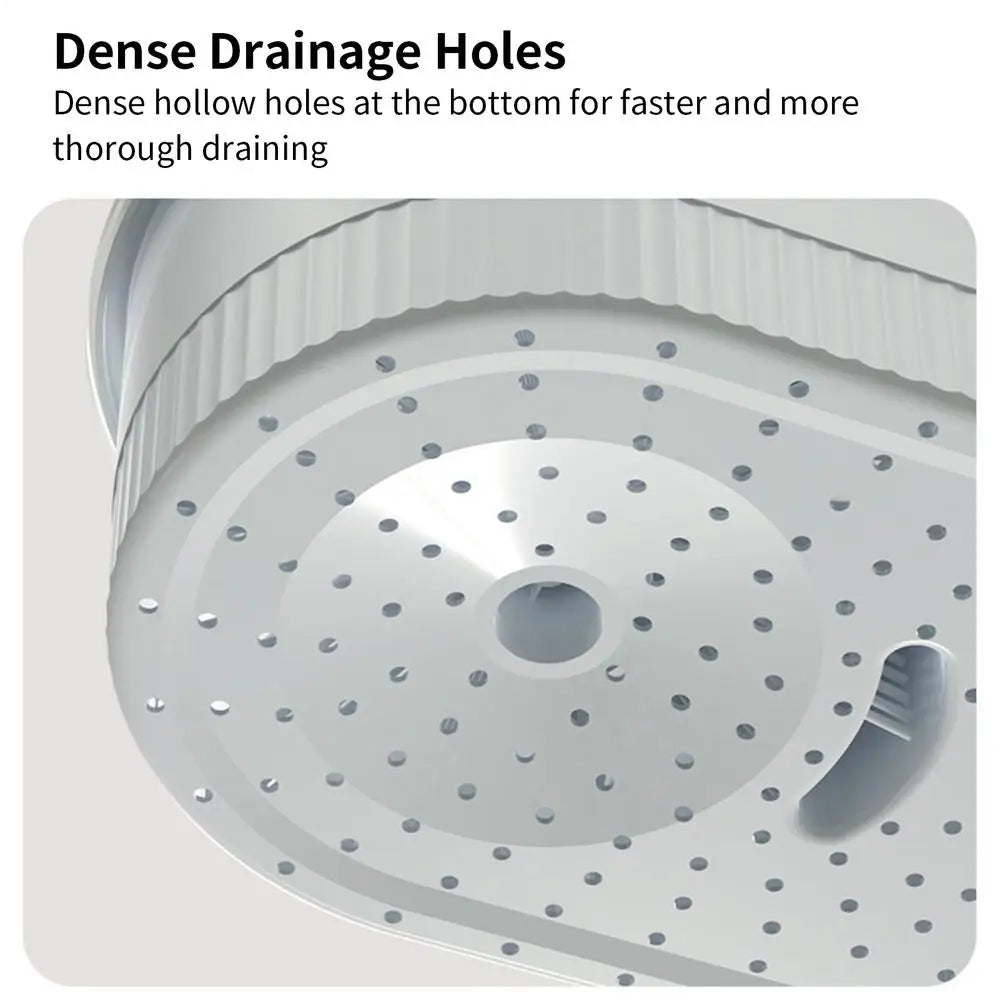 Manual Hand-Crank Fruit & Vegetable Cleaner | Efficient Spinner for Berries and Produce | Kitchen Washing Tool