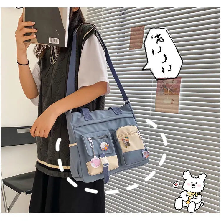 Waterproof Nylon Women's Shoulder Bag – Casual Crossbody Messenger Tote