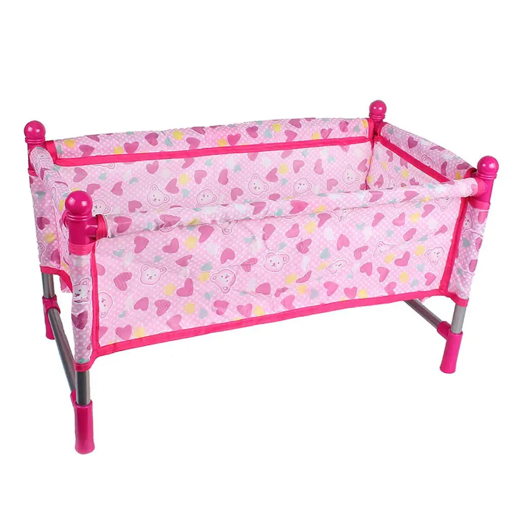 Baby Doll Crib & Furniture Toy Set — Reborn Doll Nursery Accessories