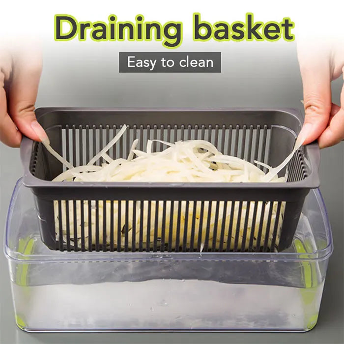 Vegetable Slicer and Grater with Collection Container