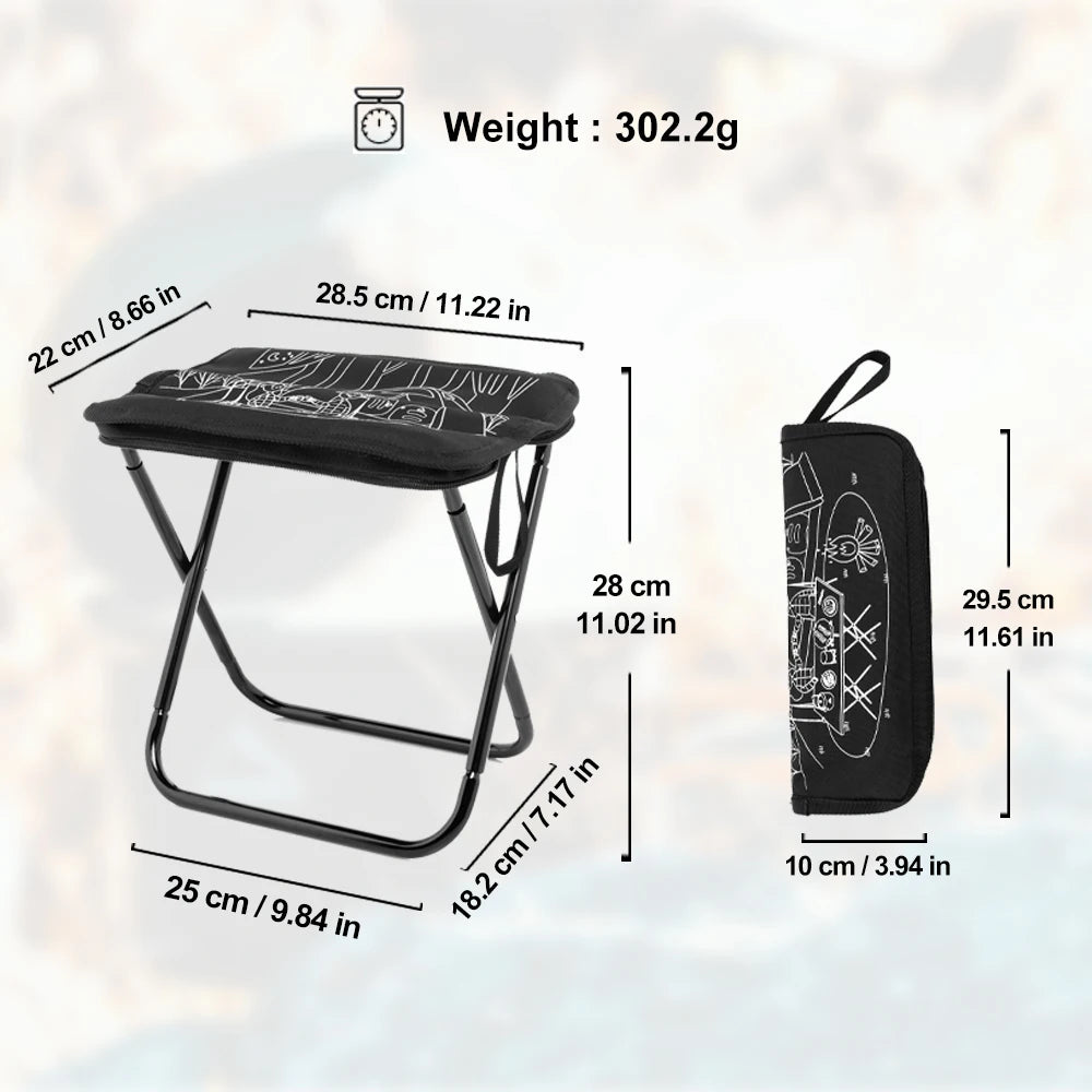 Portable Folding Camping Stool – Lightweight Outdoor Seat | 100KG Capacity | Hiking & Travel