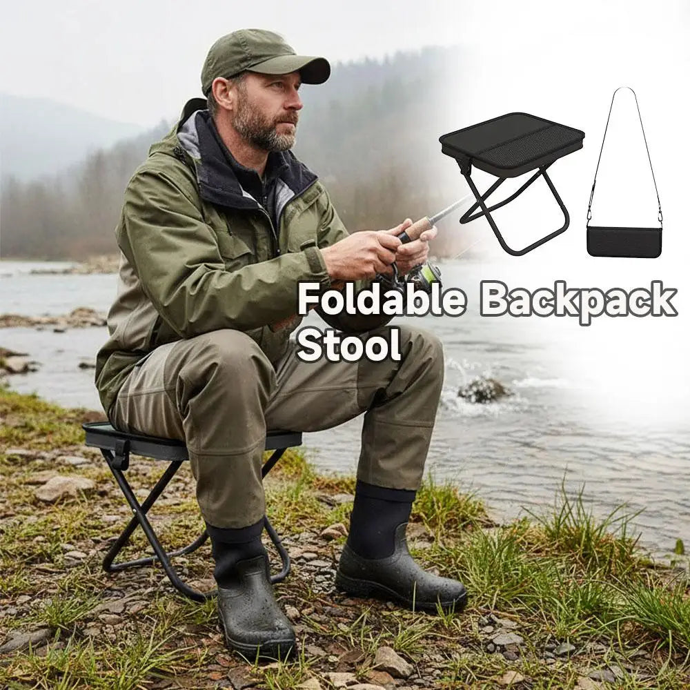 Portable Folding Camping Stool with Shoulder Bag – Lightweight Outdoor Seat for Hiking, Fishing & Picnic