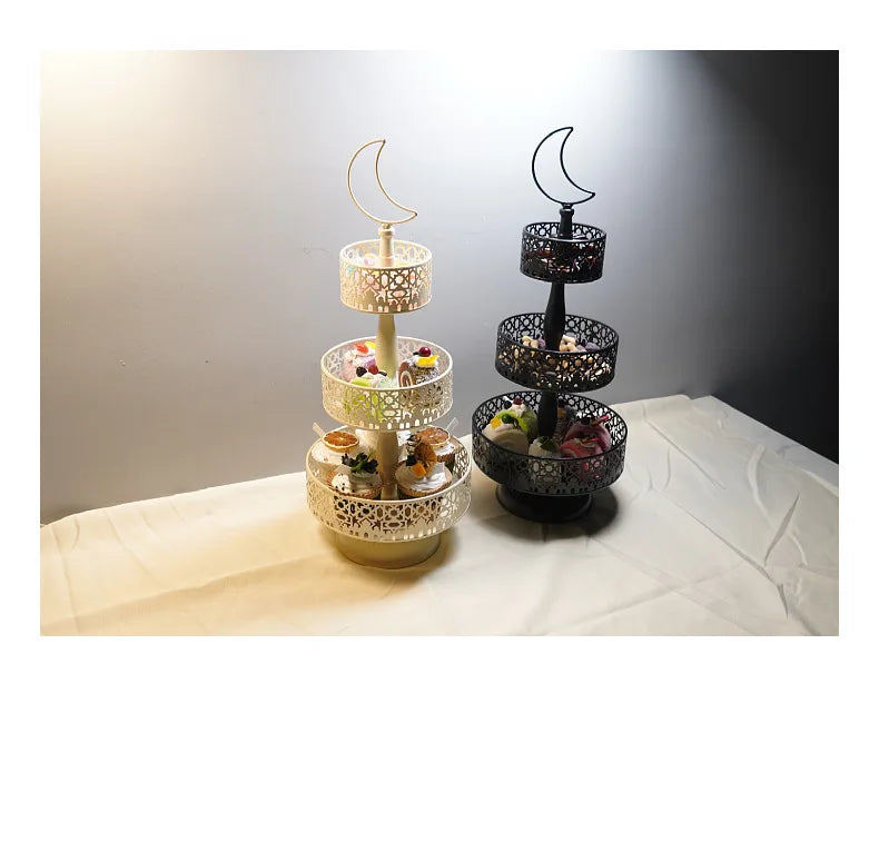 Three-Tier Castle Cake Stand – Multi-Layer Dessert Tray for Parties, Candy Display & Holiday Decoration