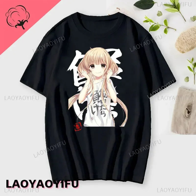 Anzu Futaba Version T-Shirt 2025 New Kawaii Anime Cotton T-shirt Tees for Men Funny cartoon Otaku T-shirt