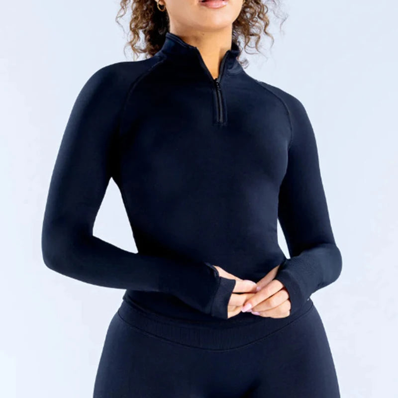 Women's Long Sleeve Half-Zip Yoga & Gym Top