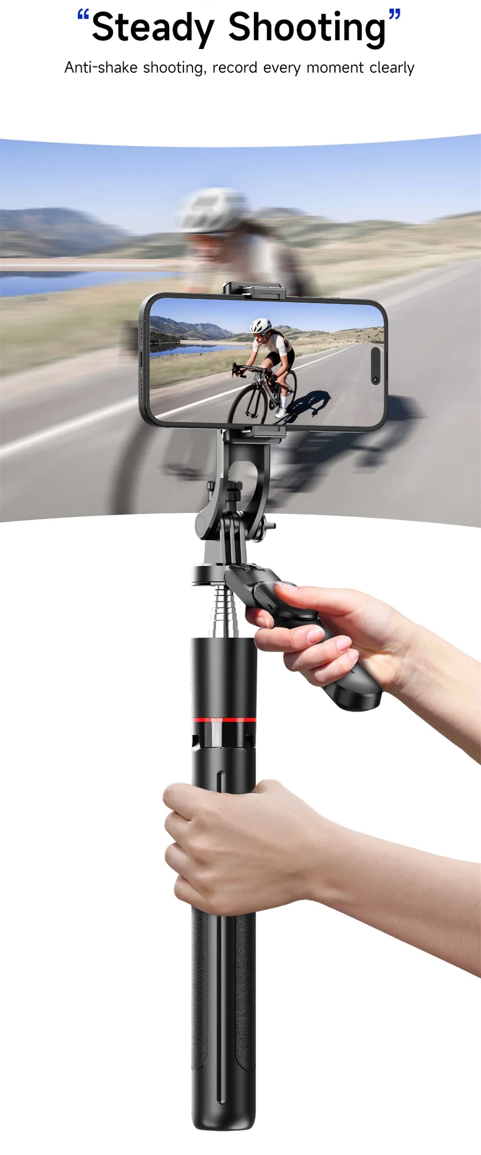 Wireless Selfie Stick Tripod with Bluetooth Remote and Fill Light