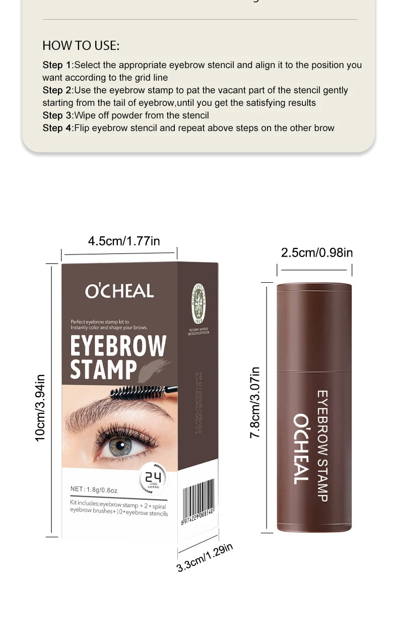 O'CHEAL Eyebrow Stamp Powder and Hairline Touch-Up Kit